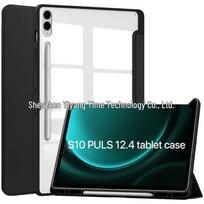 Samsung Galaxy Tab S10+/S9 Plus/S9 FE+ trijų dalių akrilinis dėklas, skirtas naudoti tarptautiniu mastu 12.4 Inch juoda