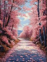 Tapyba pagal skaičius Pavasarinis vyšnių takas, 40×50 cm
