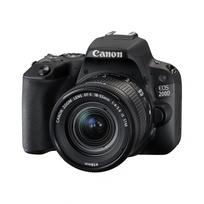 Canon EOS 200D II DSLR fotoaparatas + EF-S 18-55mm f/4.5-5.6 IS STM priartinantis objektyvas juoda