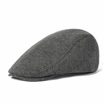 Vyriška ir moteriška vienspalvė vilnonė beretė plokščia kepurė - Atsitiktinis retro ivy stilius pavasariui ir rudeniui. Adjustable tamsiai mėlyna spalva