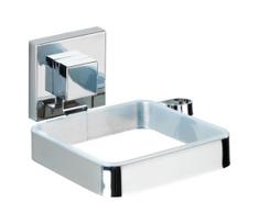 WENKO 22682100 - Plaukų džiovintuvo laikiklis VACUUM-LOC QUADRO ED 13,5x14 cm sidabrinis/chromuotas