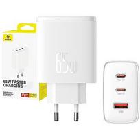 Baseus Ładowarka sieciowa Baseus OS-Cube Pro 2xUSB-C + USB, 65W (biała) P10152301213-00