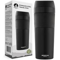 Termo puodelis termosas Mountain Goat TRAVEL 450 ml juodas - kelioninis puodelis kavai, arbatai, puodelis į automobilį