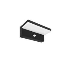 LED lauko sieninis šviestuvas su jutikliu LED/9W/230V 4000K IP44 juodas