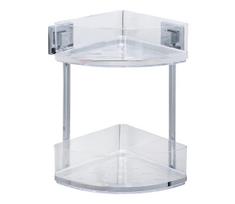 WENKO 22690100 - kampinė lentyna VACUUM-LOC QUADRO ED 28x32,5 cm, sidabro spalvos / blizgus chromas