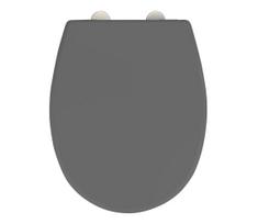 WENKO 24572100-WC tualeto sėdynė VORNO NEO 46x37 cm pilka/sidabrinė