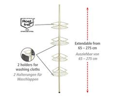 WENKO 24569100-Kampinė lentyna DOLCEDO 31x275 cm auksinė