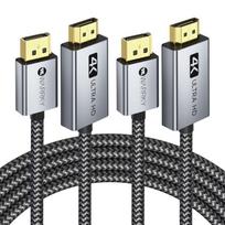 4K DisplayPort į HDMI kabelis 1,8 m 2 vnt.