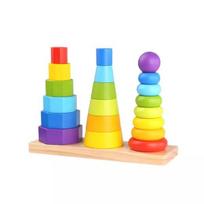 Tooky Toy: Konstravimo bokštas - 17 dalių žaidimas