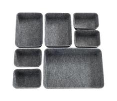 WENKO 64502100 - stalčiaus organizatorius FELT 28,5x20 cm pilkas