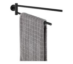 WENKO 24238100-Rankšluosčių laikiklis BOSIO BLACK 5,5x43 cm nerūdijančio plieno/sidabro spalvos