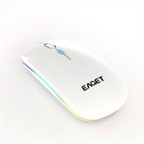 EAGET LED belaidė įkraunama tyli pelė nešiojamam kompiuteriui , Balta (su baterija)