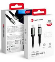 Juodas USB-C - USB-C QC4.0 PD 5A 240W 200cm laidas "Forcell F-ENERGY C263"
