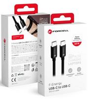 Juodas USB-C - USB-C QC4.0 PD 3A 60W 300cm laidas "Forcell F-ENERGY C338"