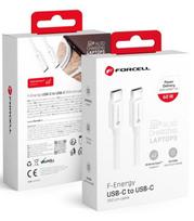 Baltas USB-C - USB-C QC4.0 PD 3A 60W 200cm laidas "Forcell F-ENERGY C338"