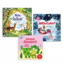 3 garsinių knygelių rinkinys: Spragtukas + Metų laikai + Nekutenk dinozauro! - Sam Taplin
