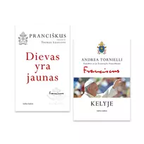 Popiežiaus Pranciškaus 2 knygų rinkinys: Dievas yra jaunas + Kelyje: pokalbiai su Jo Šventenybe Pranciškumi - Andrea Tornielli,Jorge Mario Bergoglio,popiežius Pranciškus