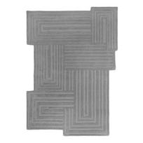Rankų darbo pilkos spalvos iš vilnos kilimas 200x290 cm Zen Rectangles – Flair Rugs