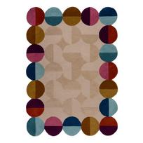 Rankų darbo smėlio spalvos iš vilnos kilimas 120x170 cm Mia Textured Scallop – Flair Rugs