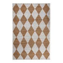 Rankų darbo baltos spalvos/natūralios spalvos iš džiuto mišinio kilimas 60x230 cm Effie Diamond – Flair Rugs
