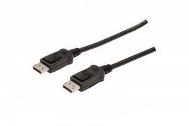 ASSMANN DisplayPort Cable with Latching Connectors, 1080p 60Hz Full HD, DP to DP Male/Male, Black, 3m