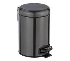 WENKO 24035100 - Šiukšlių dėžė LEMAN 17x25 cm nerūdijančio plieno/juoda