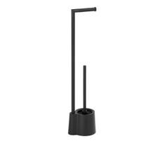 WENKO 23804100 - Tualeto šepetys AVOLA 13x70 cm nerūdijančio plieno/juoda