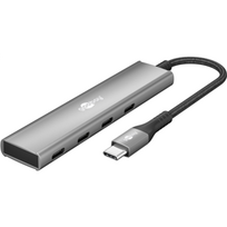 Goobay Slim 4-Port USB Hub, USB-C to USB-C, 5Gbit/s