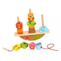 Tooky Toy: Gyvūnų balansavimo bokštų statymo ir sriegiavimo žaidimas