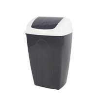 Šiukšliadėžė plastikinė 50 l 33,5x43x69 cm t. pilkos spalvos Urban Living 34351