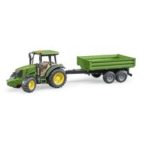 Žaislas Bruder traktorius John Deere su priekaba 5115M  02108