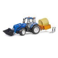 Žaislas Bruder traktorius New Holland su priedais T5.120 02187