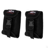 2Pcs Replacement Scuba Dive Weight Belt Pocket Pouch with Buckle x 11 cm / 6.3 4.3 inch
