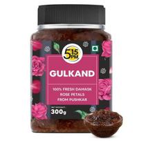 5:15PM Gulkand 300g| Aukščiausios kokybės rožių žiedų uogienė | Saulėje virtas Damasko Gulkand | 100% natūralus ir grynas | Šviežias