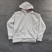 European and American Y2K double-sided street hip-hop plaid hoodie S pilka