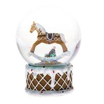 Iš poliesterinės dervos sniego rutulys (aukštis 10 cm) Snowy Horse – Dakls