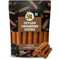 5:15PM Ceilono cinamono lazdelės Originalios 100g | Šri Lankos Dalchini cinamono lazdelė | Geriausios pasaulyje Ceilono cinamono plunksnos | Sertifikuotas autentiškas šaltinis