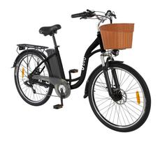 DYU C6 Suaugusiųjų Elektrinis Dviratis 26 Colių Kelių Padangos 350W Variklis 36V12.5AH Baterija Retro Motociklas Miesto Lauko E-Dviratis juoda