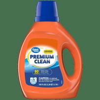 Premium Clean Laundry Detergent Enzyme Power Stain Remover Odor Eliminator 80 Loads Original Liquid Wash Deep Clean Family Size United States