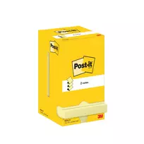 Lipnūs lapeliai  Post-it Z-Notes, 76 x 76 mm, pak. -12 blokelių po 100 lapelių, kanarėlės geltona, pak.