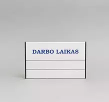 Lentelė informacinė 7.1 Darbo laikas vienpusė, su keičiama informacija, 125x200mm
