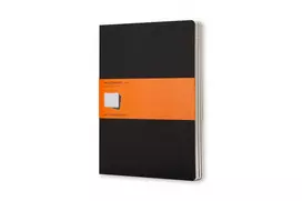 Užrašų knygutė Moleskine Cahier 19x25cm, linijomis, minkštu viršeliu, juodos spalvos, 3 vnt