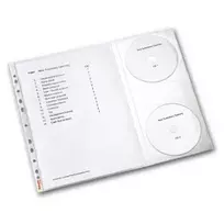 **Įmautės LEITZ COMBO, A4, 2 CD kišenėlės, matinės, 5 vnt