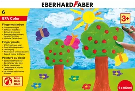 Dažai piešimui pirštais EberhardFaber, 6x100ml