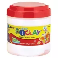 Plastilinas Amos iClay, 400g, kietėjantis ore, kibirėlyje, įvairių spalvų