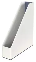 Dokumentų stovas Leitz Wow Dual, A4, plastikinis, baltos/pilkos spalvos