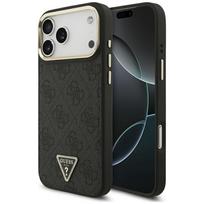GUESS 4G Triangle Logo MagSafe Case for iPhone 17 Pro Max black gold