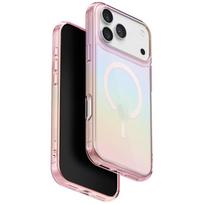 uniq Iridescent iPhone 17 Pro Max Magclick Charging Case, pink prism