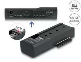 DeLOCK 64252 saugojimo diskų prijungimo stotis USB 3.2 Gen 2 (3.1 Gen 2) Type-C Juoda