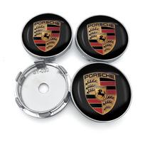 4 vnt. Automobilio rato centro stebulės centrinis gaubtas Ratlankio stebulės apsauga nuo dulkių Emblema Automobilio priedai Porsche 911 Cayenne Panamera Macan Boxster Carrera GT 928 944 juoda